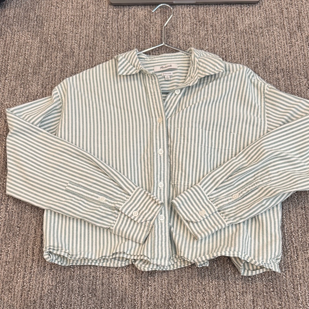 Madewell cropped button down